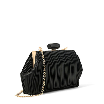 Cartera Fiesta Perla Pequeña Negro