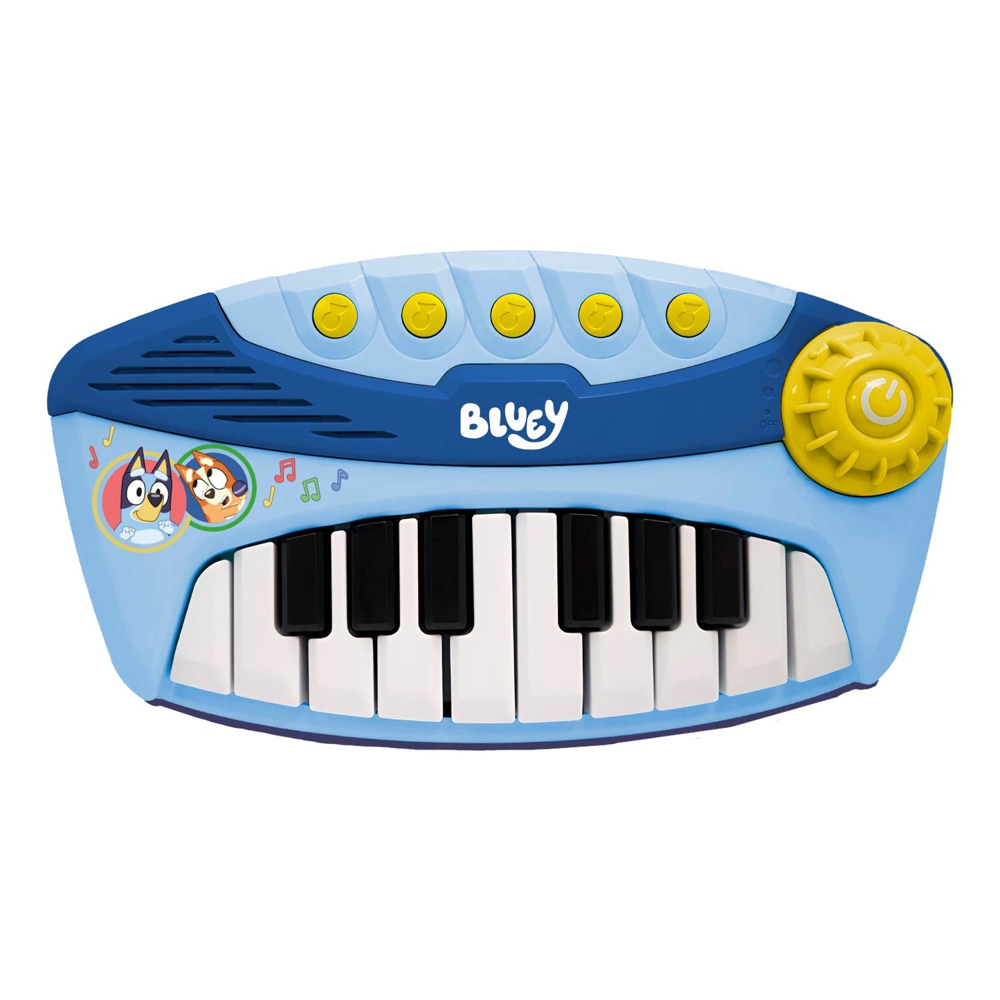 Juguete Musical Órgano Electrónico Azul Y Amarillo Bluey