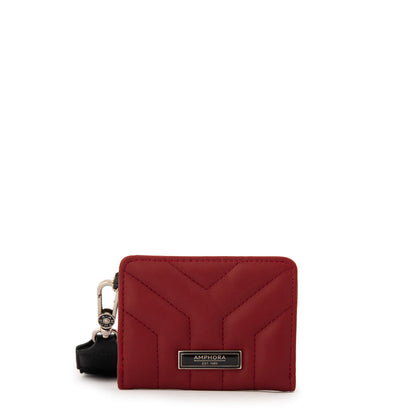 Tarjetero Mujer con Bolsillo Interior Armenia Pequeña Rojo