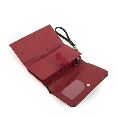 Billetera Mujer con Bolsillo Naira Mediana Rojo