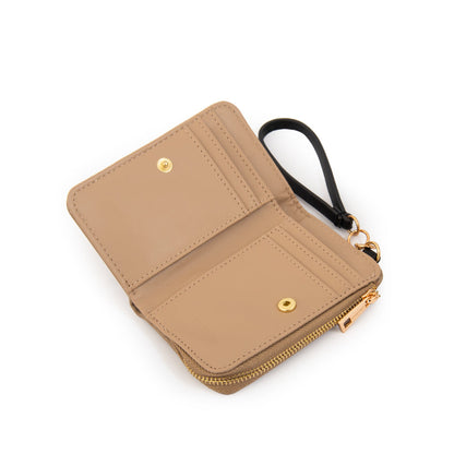 Billetera Mujer Simple Samay Pequeña Beige