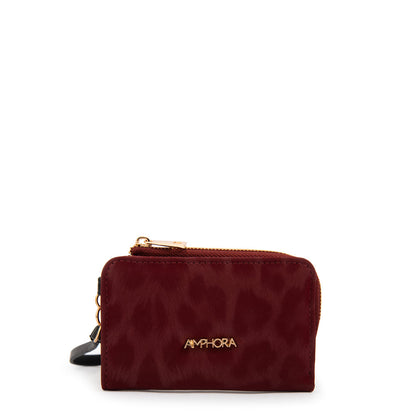 Billetera Mujer Simple Samay Pequeña Rojo