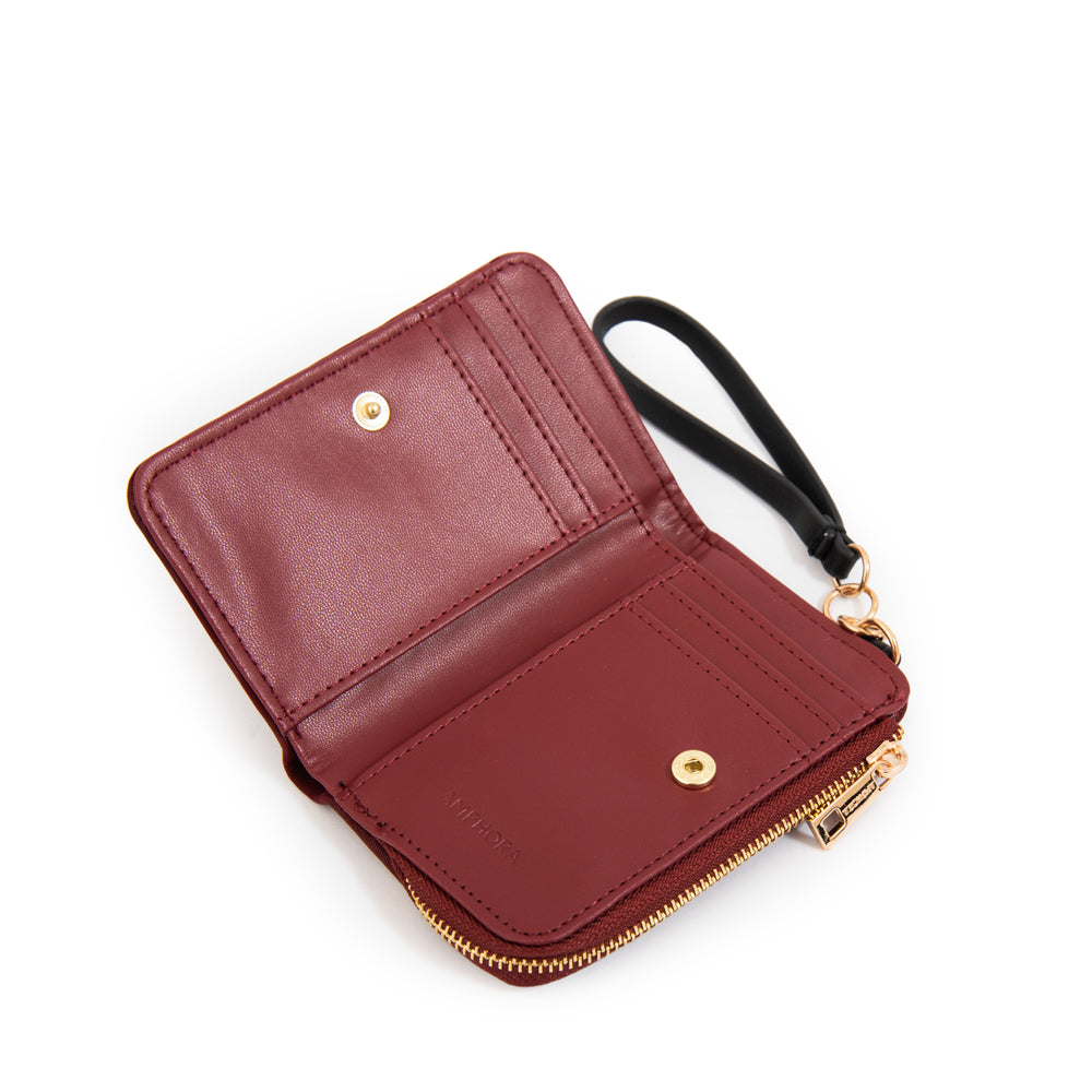 Billetera Mujer Simple Samay Pequeña Rojo