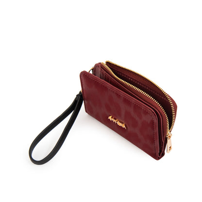 Billetera Mujer Simple Samay Pequeña Rojo