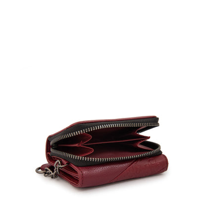 Billetera Mujer Aneu Pequeña Rojo