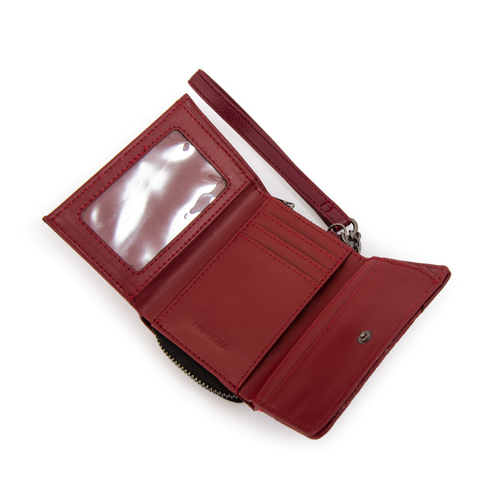 Billetera Mujer Aneu Pequeña Rojo
