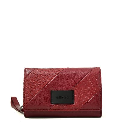 Billetera Mujer Aneu Mediana Rojo