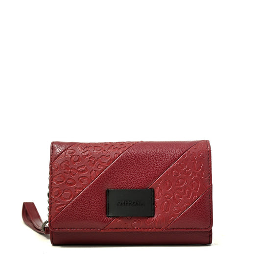 Billetera Mujer Aneu Mediana Rojo