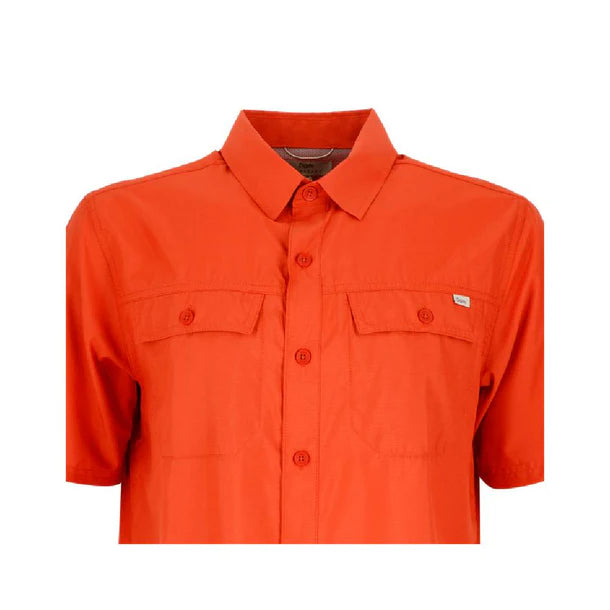 Camisa Hombre Manga Corta Lassen Naranja