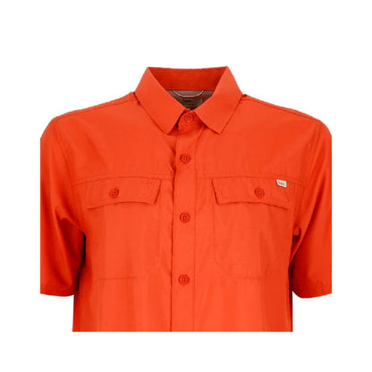 Camisa Hombre Manga Corta Lassen Naranja