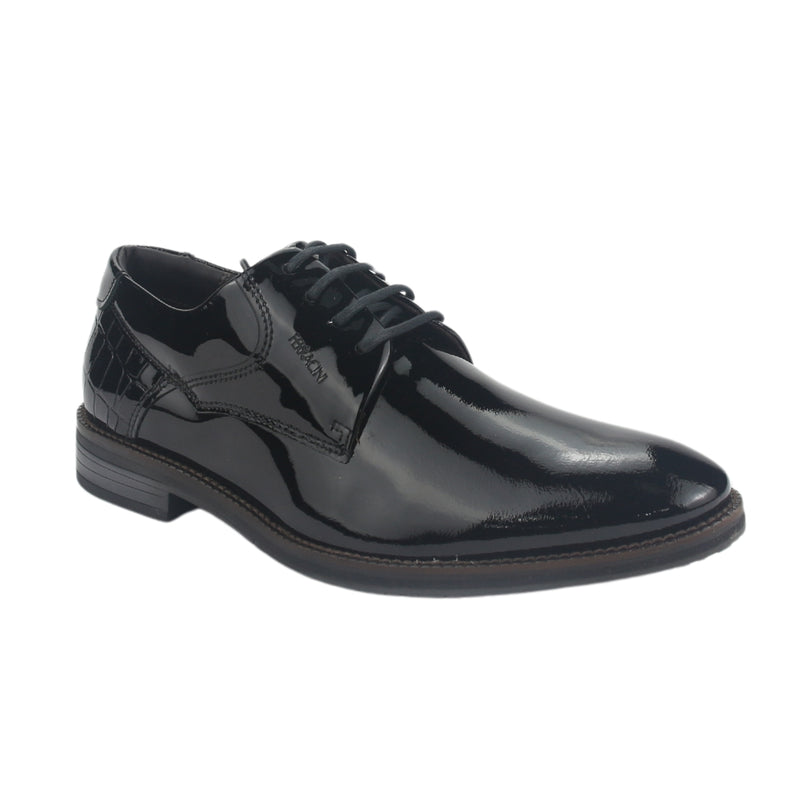Zapato Hombre Con Cordon 3941 Charol Negro