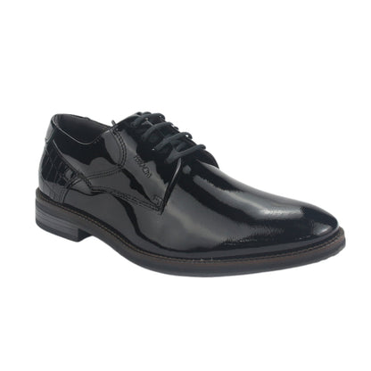 Zapato Hombre Con Cordon 3941 Charol Negro