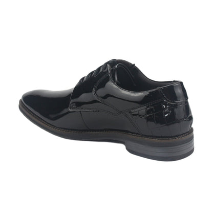 Zapato Hombre Con Cordon 3941 Charol Negro