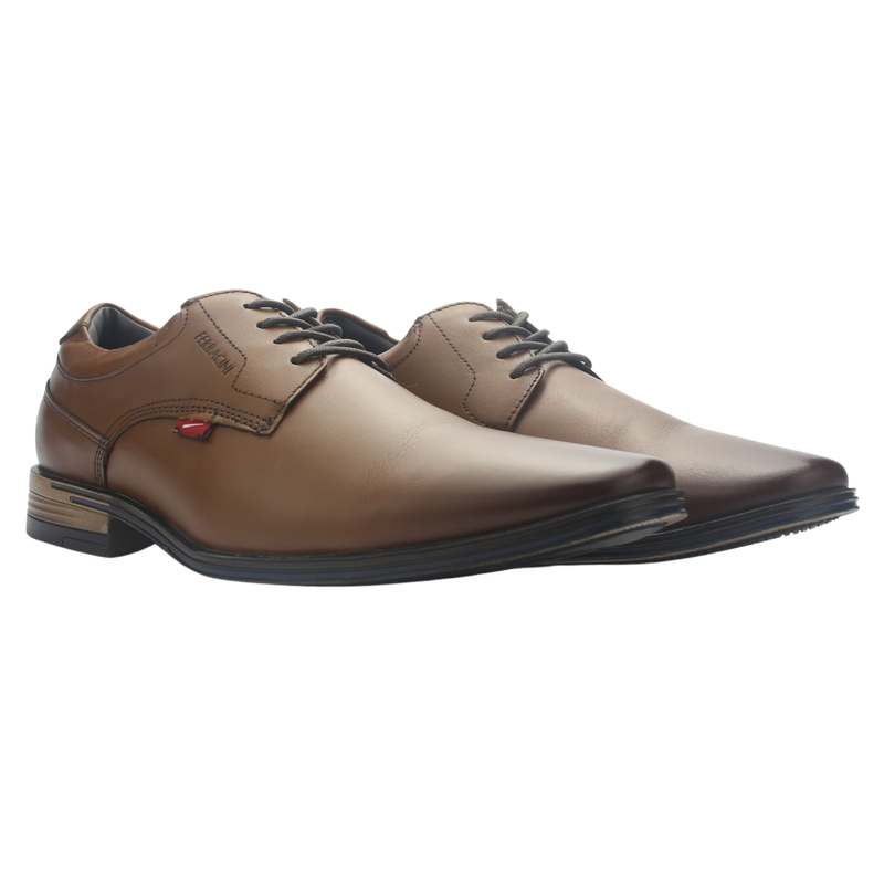 Zapato Hombre con Cordón 6216 Cuero Café Whisky