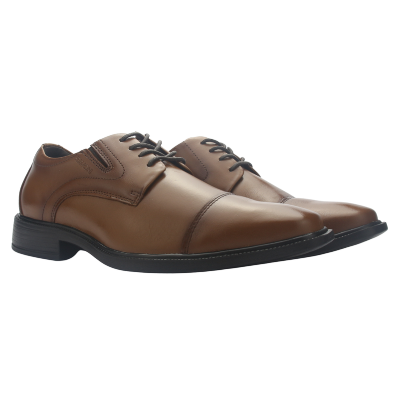 Zapato Hombre Cuero 6868 con Cordón Havana