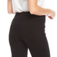 Pantalón Mujer Recto Color Tiro Alto Push In Push Up Pretina Básica Un Botón Negro