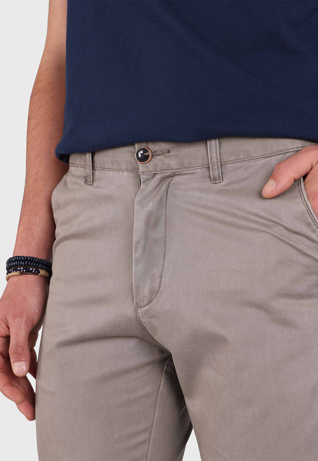 Pantalón Hombre chino Comfort Fit Café