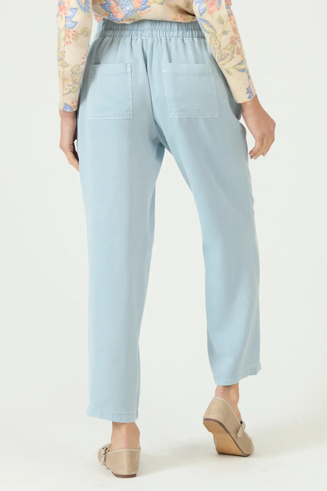 Pantalon Mujer Lyocell Jogger Celeste