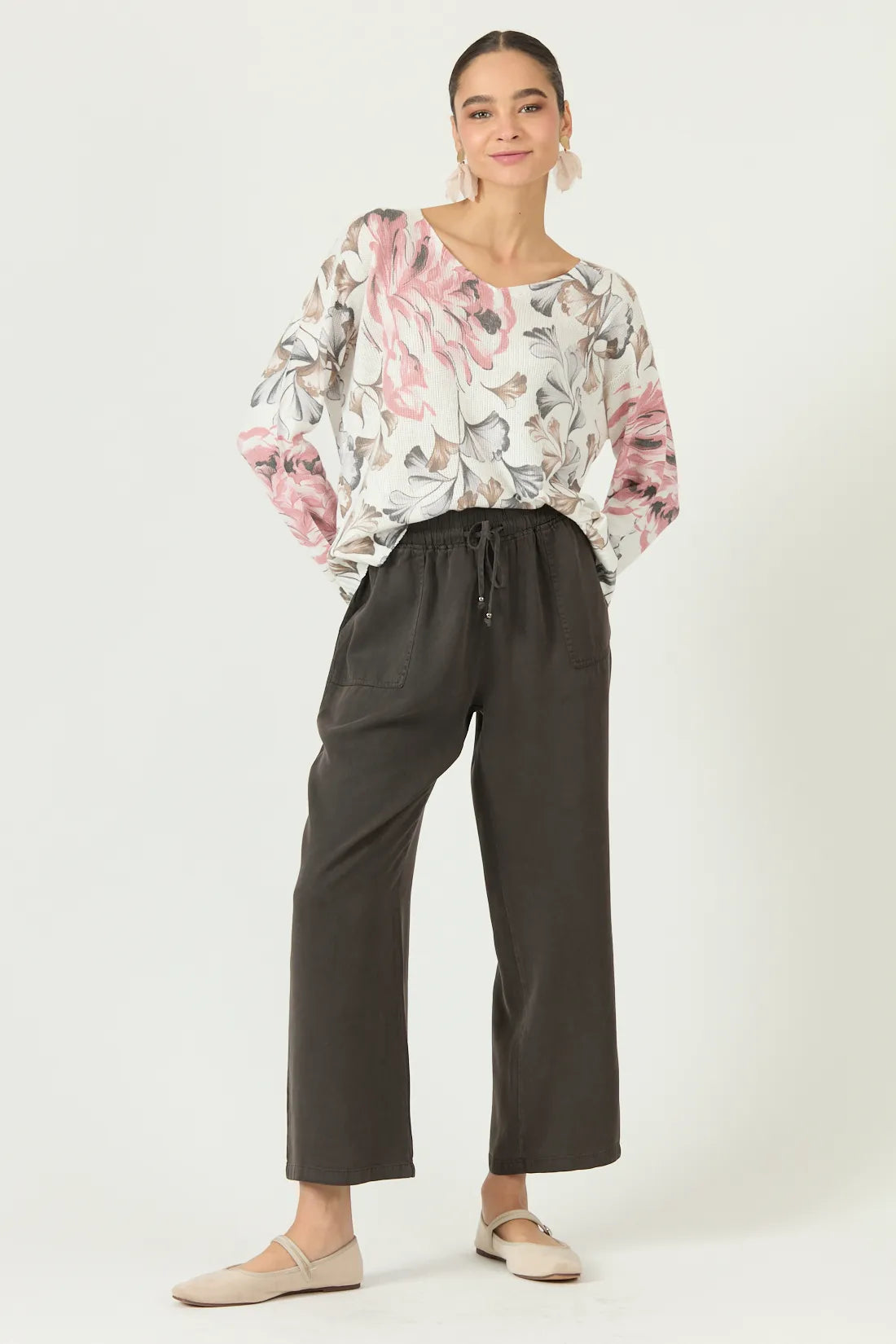 Pantalon Mujer Lyocell Jogger Gris