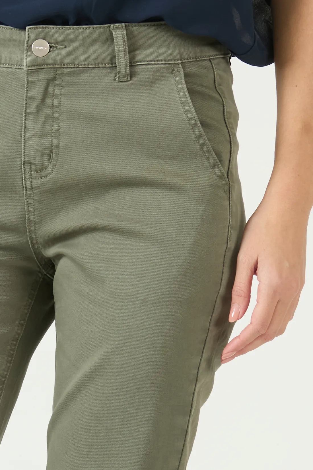 Jeans Mujer Straight Verde