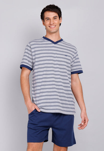 pijama-hombre-corto-cuello-en-v-gris-one
