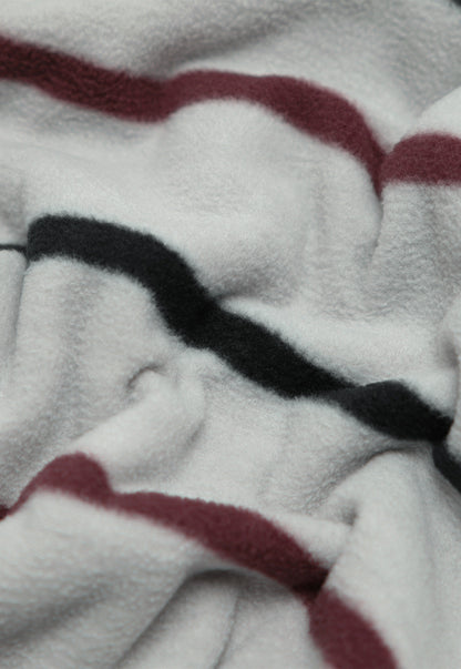 Pijama Hombre De Polar a Rayas Gris