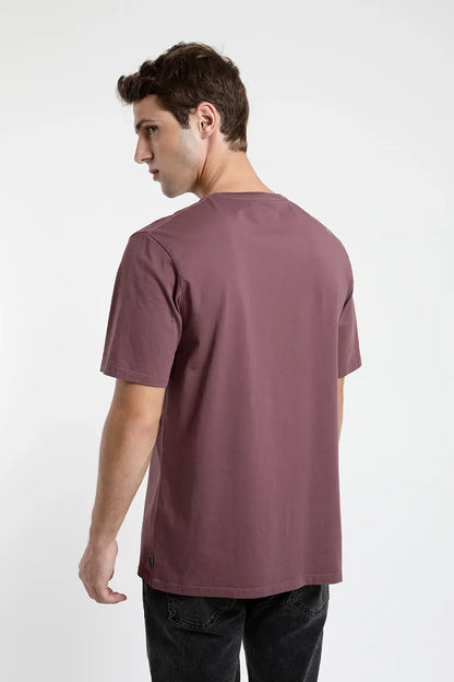 polera-hombre-manga-corta-plain-burdeo---algodón-orgánico