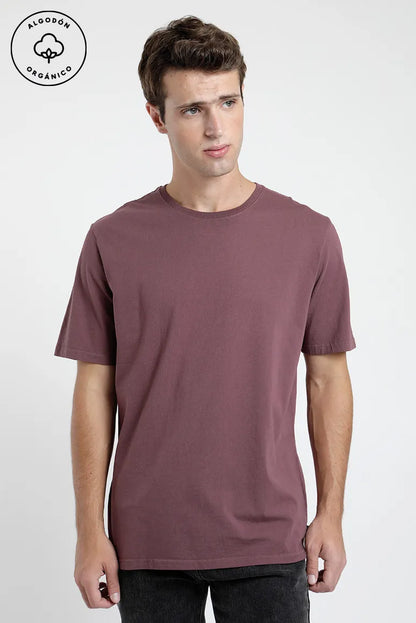 polera-hombre-manga-corta-plain-burdeo---algodón-orgánico