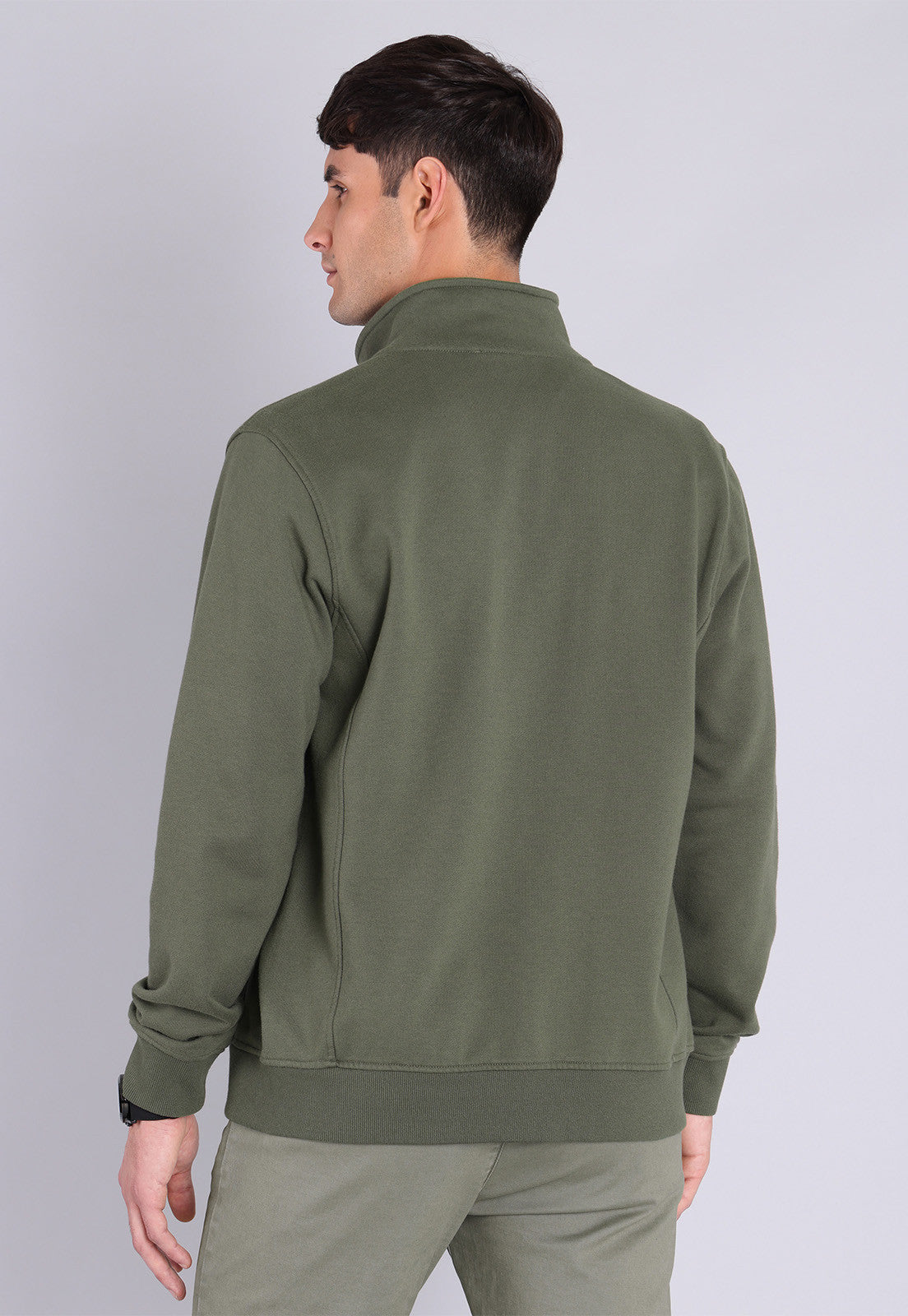 Polerón Hombre Full Zipper Verde