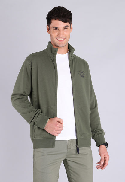 Polerón Hombre Full Zipper Verde