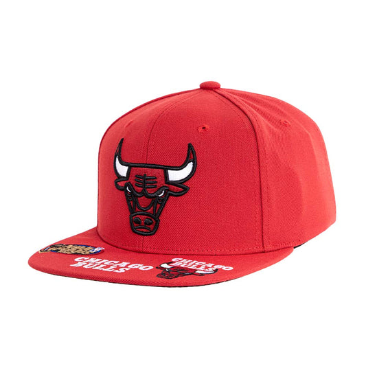 Jockey snapback mitchell and ness chicago bulls visera plana rojo NBA96