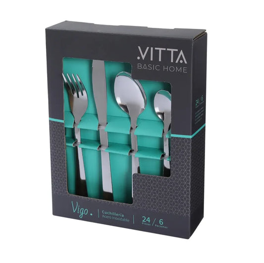 Set Cuchillería Acero Inoxidable 24 piezas Vigo Vitta