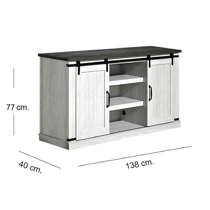 Rack Para Tv 55″ Roble Blanco