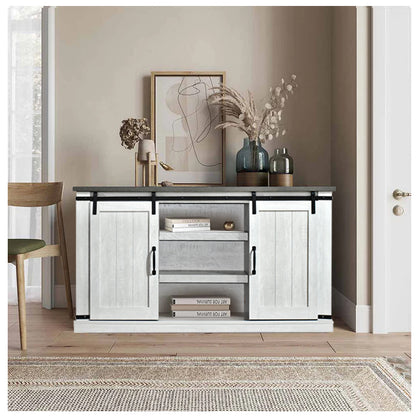 Rack Para Tv 55″ Roble Blanco