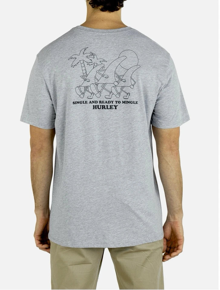 Polera Hombre Hurley Logo Gris