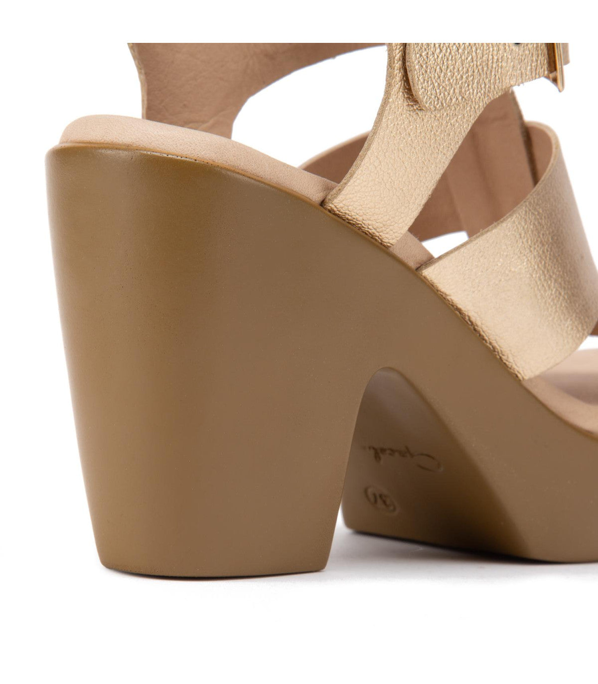 Sandalia Mujer Dalia Dorado Hebilla