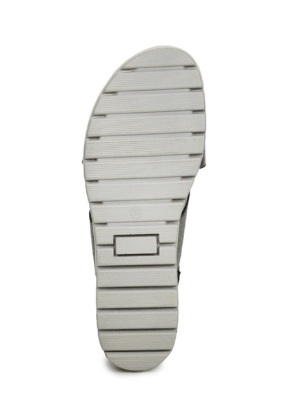 Sandalia Mujer Cuero Ebere Plateado