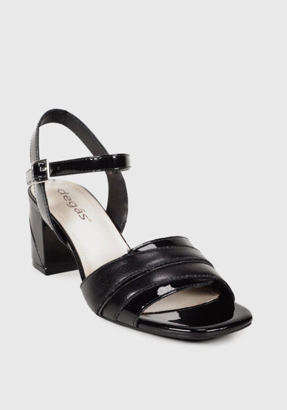 Sandalia Mujer Cuero Nevedna Negro