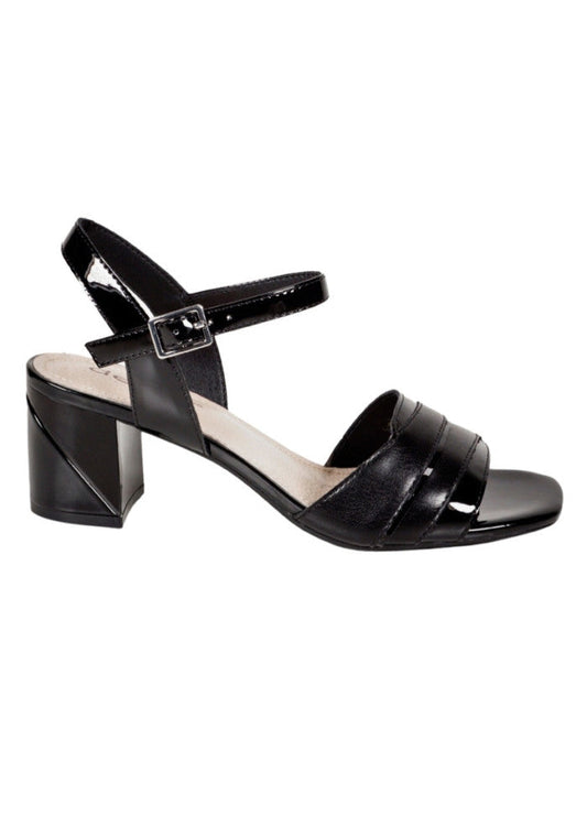 Sandalia Mujer Cuero Nevedna Negro