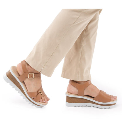 Sandalia Mujer Diletta Camel
