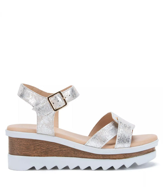 Sandalia Mujer Diletta Plateado