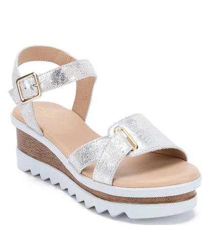 Sandalia Mujer Diletta Plateado