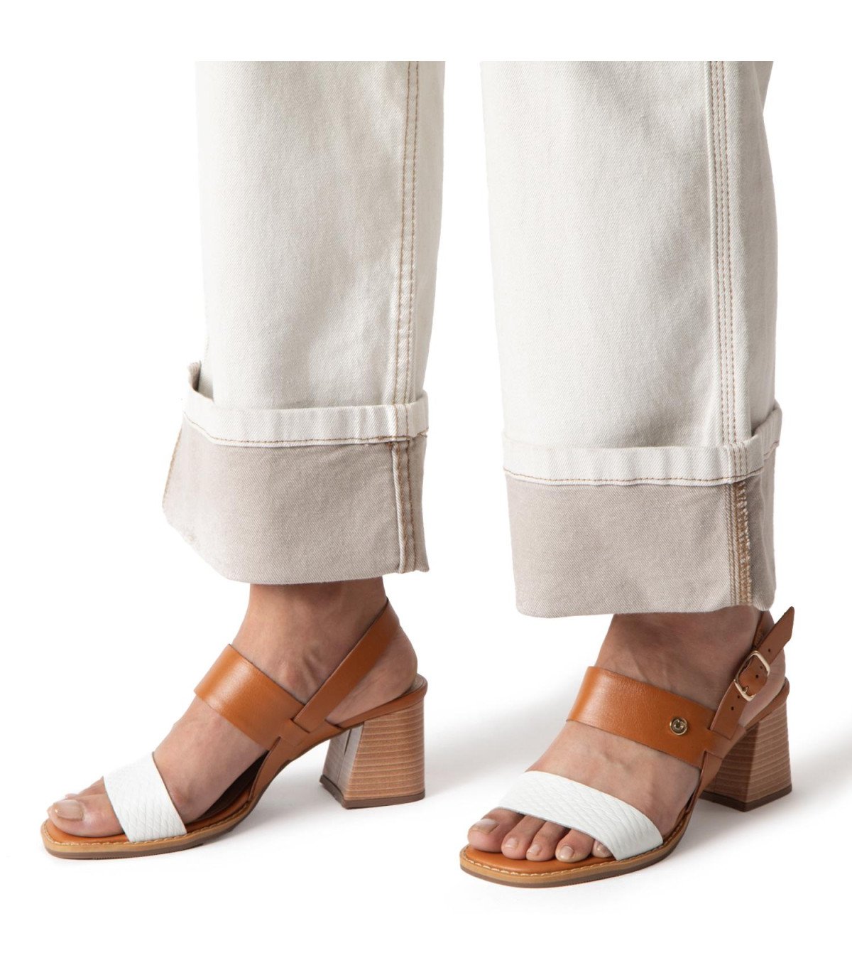 Sandalia Mujer Thea Camel