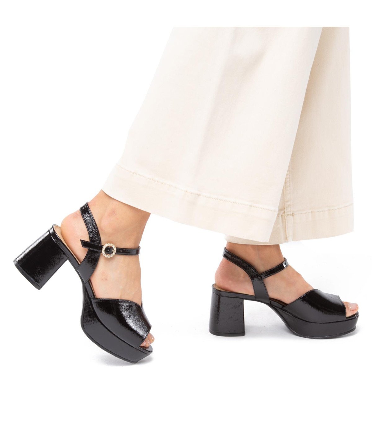 Sandalia Mujer Valentina Negro