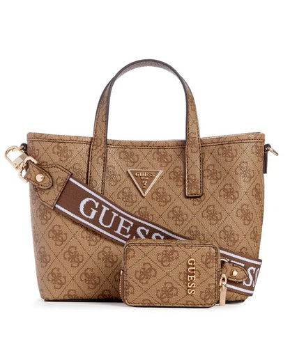 Cartera Mujer Mini Con Bolsito y Billetera Cafe