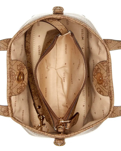 Cartera Mujer Mini Con Bolsito y Billetera Cafe