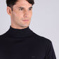 Sweater Hombre Cuello Alto Azul