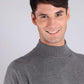 Sweater Hombre Cuello Alto Gris