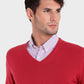 Sweater Hombre Arrow Cuello V Rojo