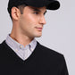 Sweater Hombre Cuello V Negro